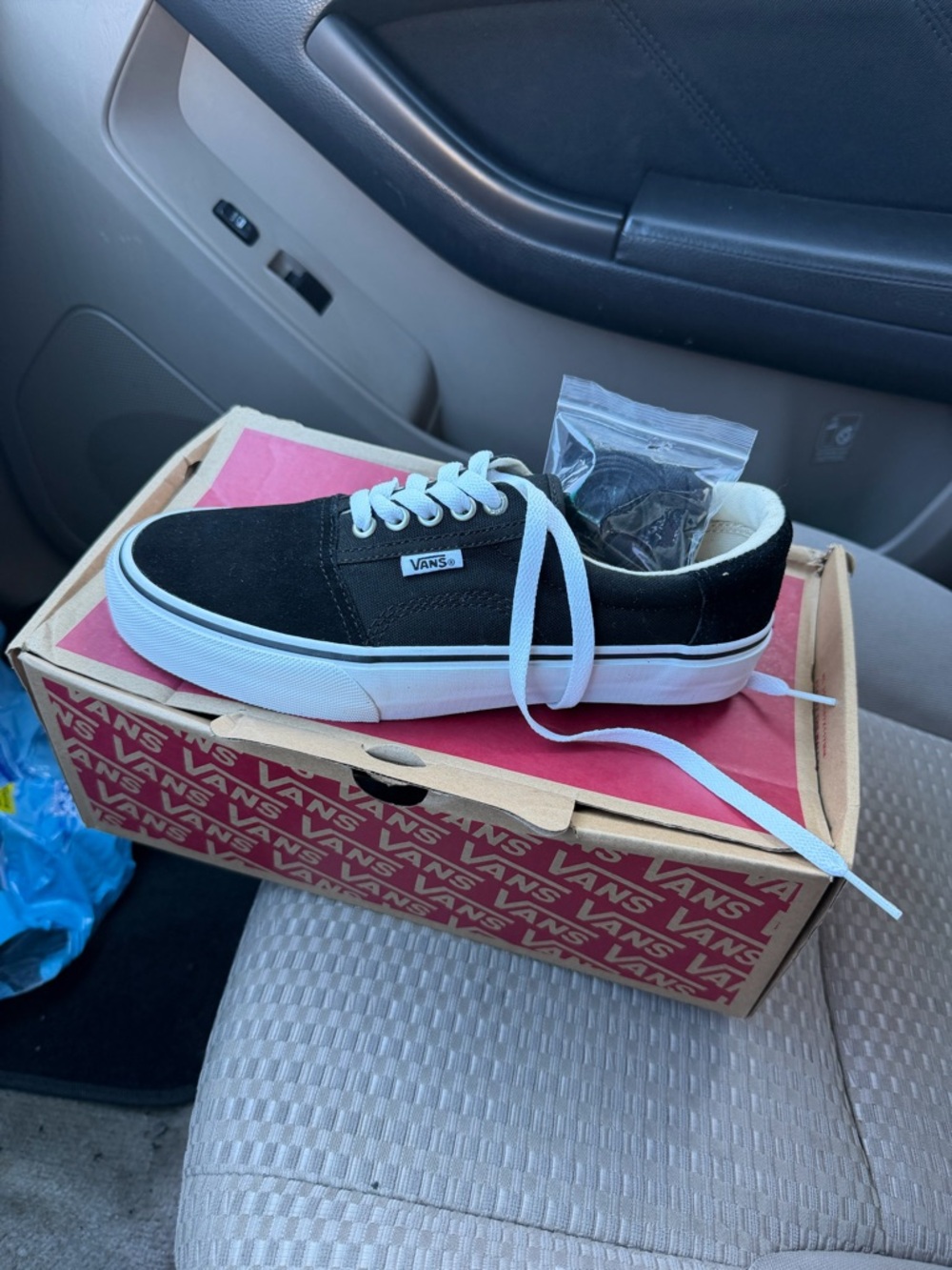 Vans Black & White Low-Top Canvas Sneakers